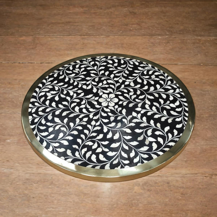 Lazy Susan - Black and White Inlay - ipse ipsa ipsum