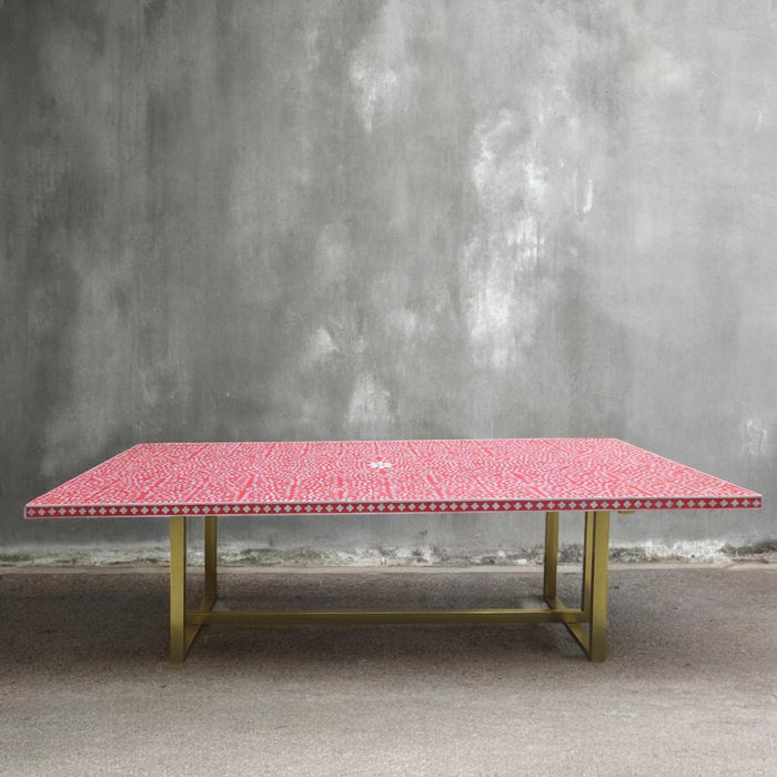 Stellar Dining Table - Red Bone Inlay - ipse ipsa ipsum
