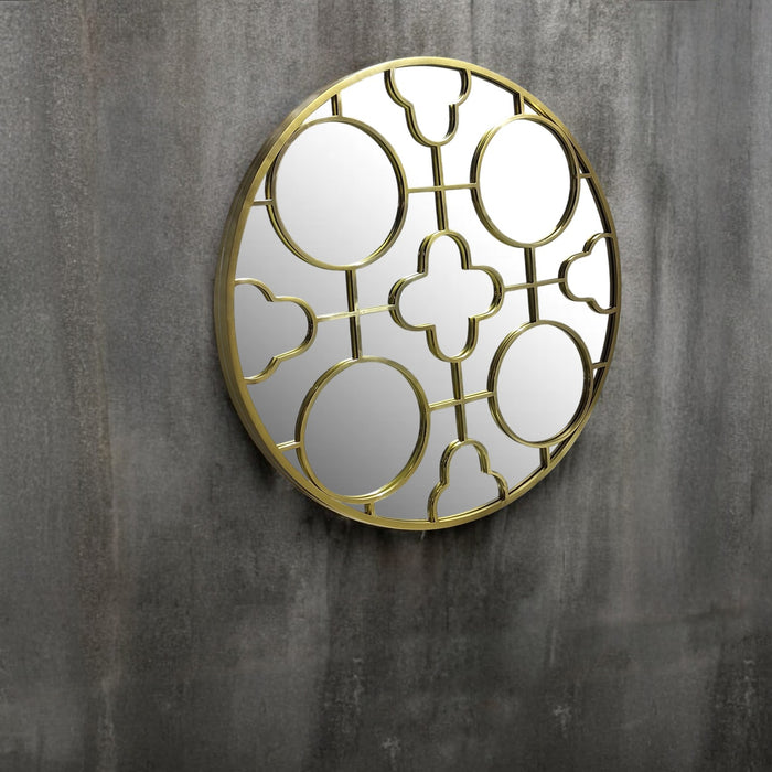 Round Patterned Mirror
