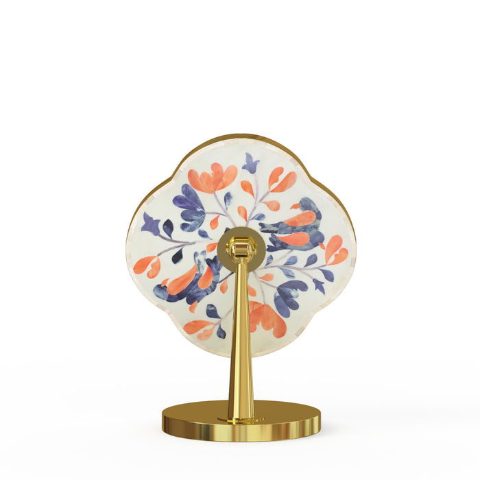 Peranakan Desk Mirror - Green and Pink Inlay - ipse ipsa ipsum