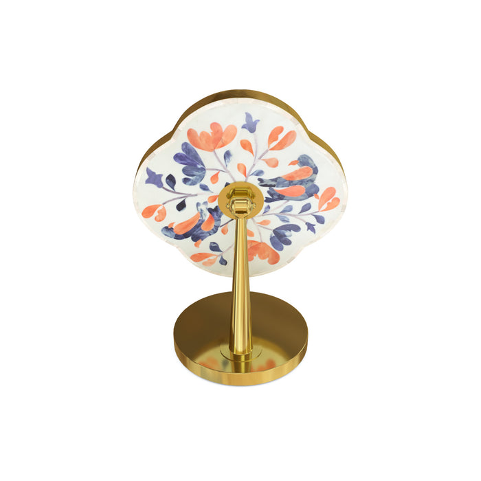 Peranakan Desk Mirror - Green and Pink Inlay - ipse ipsa ipsum