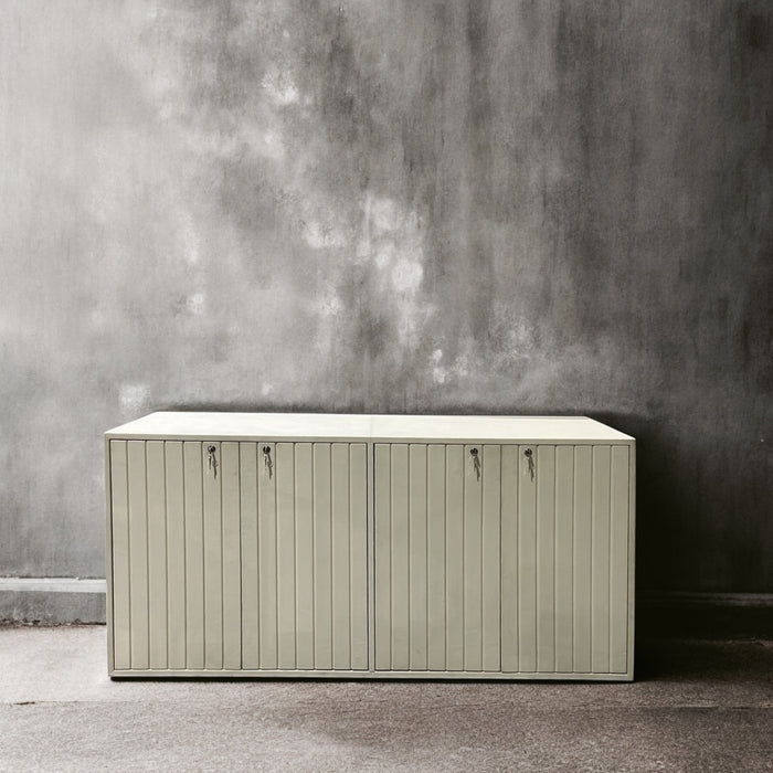 White Leather Filing Cabinet