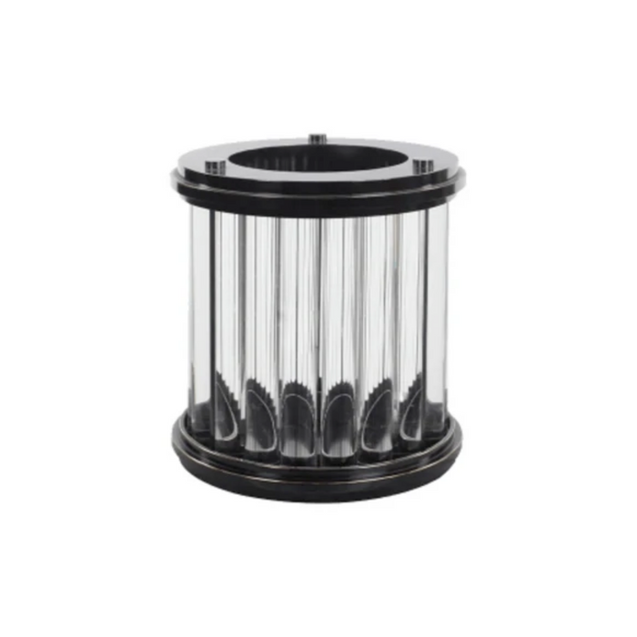 Art Deco Round Hurricane Candle Holder - ipse ipsa ipsum